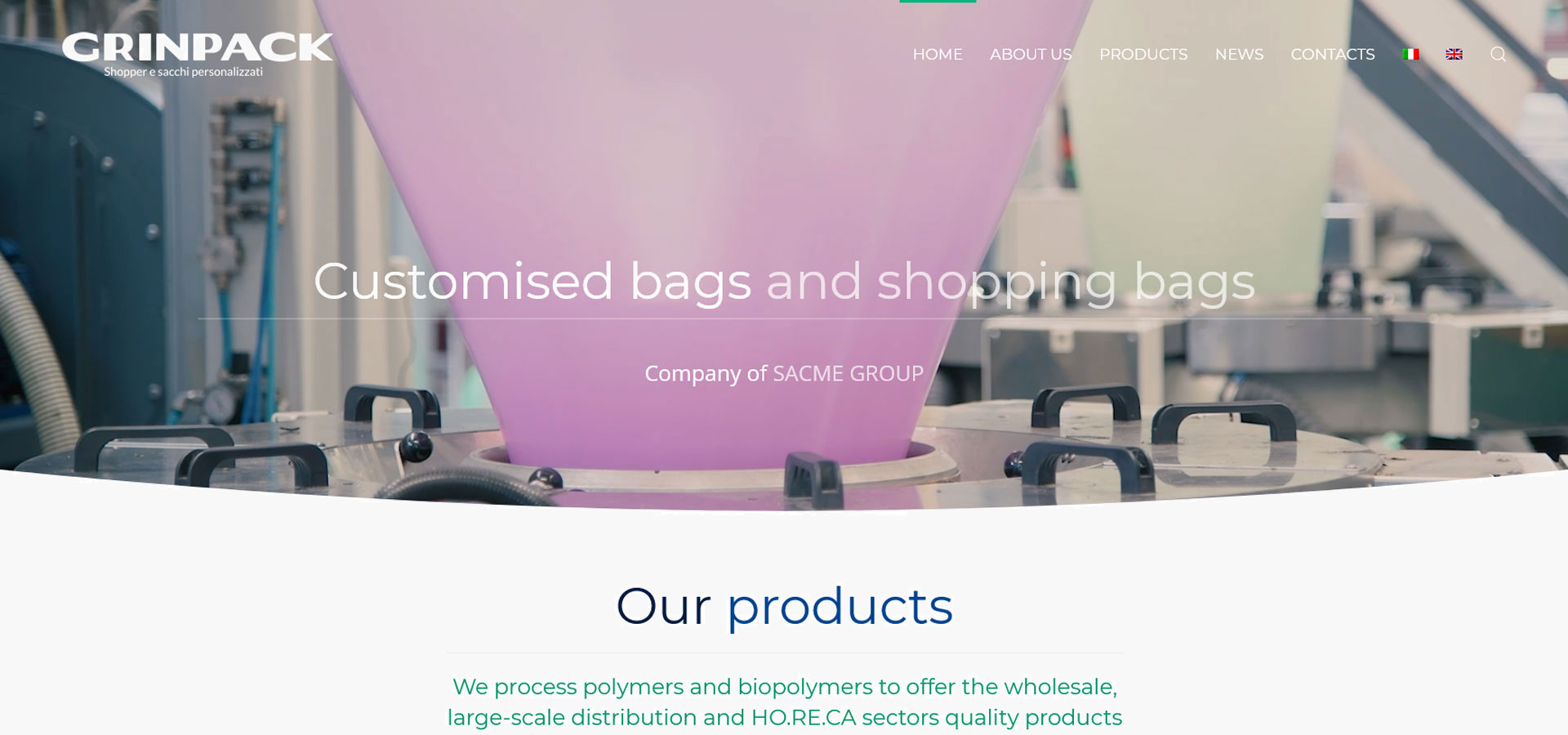 New Grinpack website